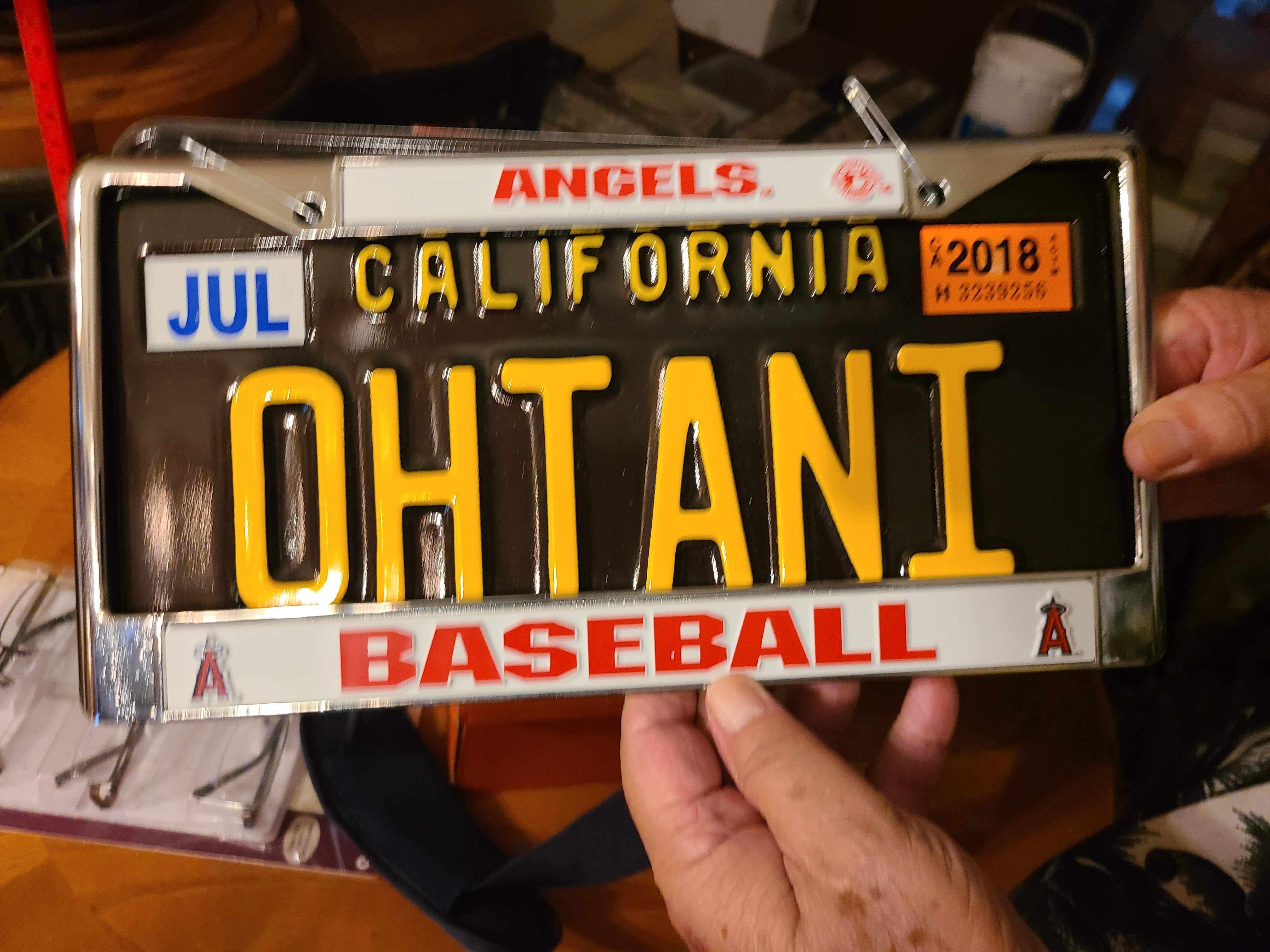 OHTANI licence plate, California, United States