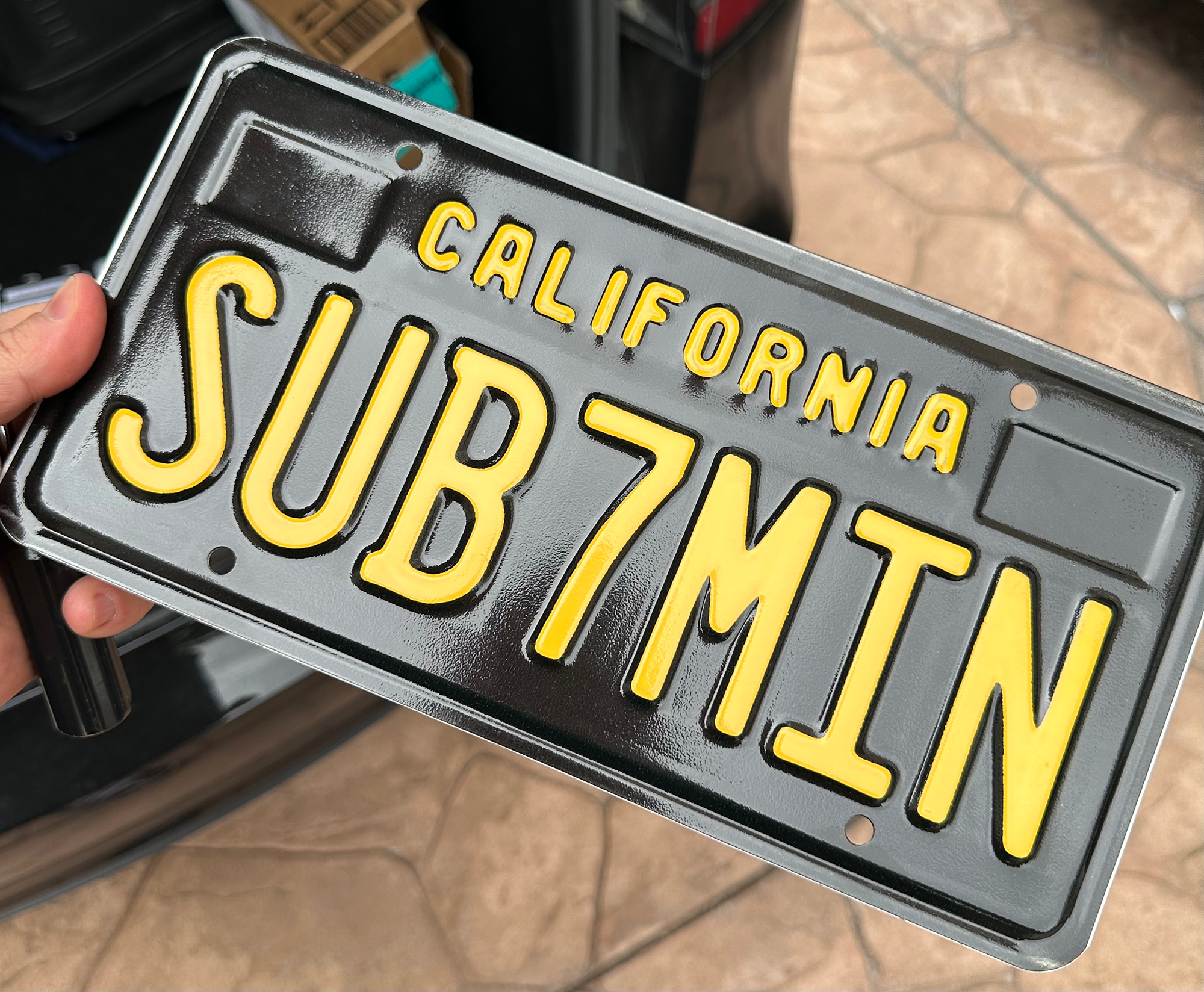 SUB7MIN licence plate, California, United States
